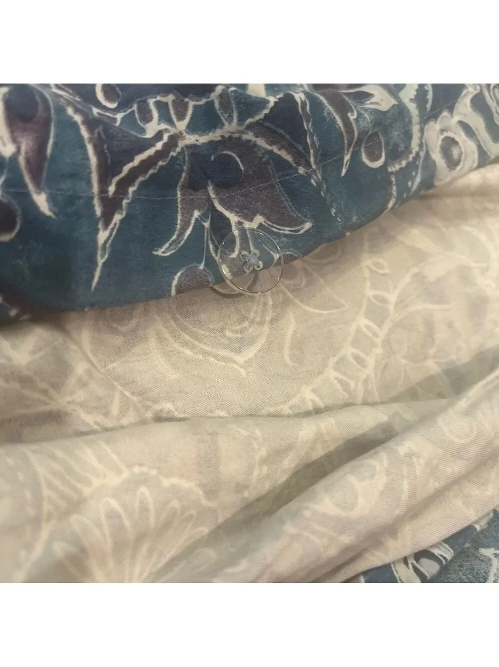 Pottery Barn Duvet Set Full/Queen Blue Medallion 2 Pullowcases Cotton Boho